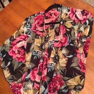 Floral kimono—multi colored
